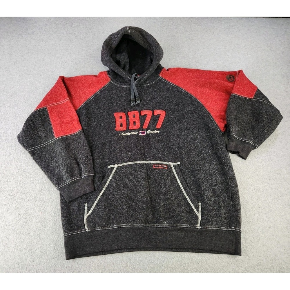 Vintage Mens Bugle Boy 77 Oversized Hoodie Sweatshirt Thick Y2K 90s Large XL